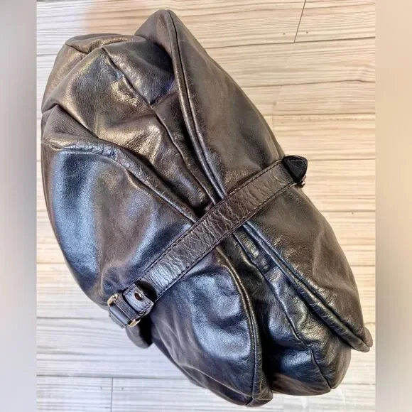 047-Marc by Marc Jacobs Smokey Gray Standard supply workwear hobo Shoulder Bag - Picture 8 of 11